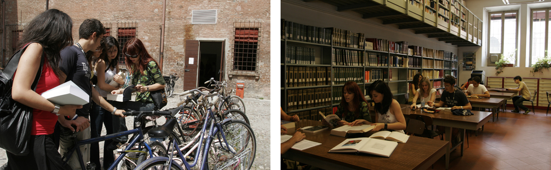 Cortile e sala studio Biblioteca di Studi Umanistici "Amleto Bassi".jpg